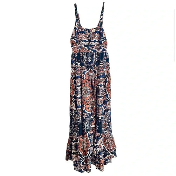 L’AGENCE Rosalina Pleated Silk High Low Maxi Dress Size 4 - Picture 1 of 8